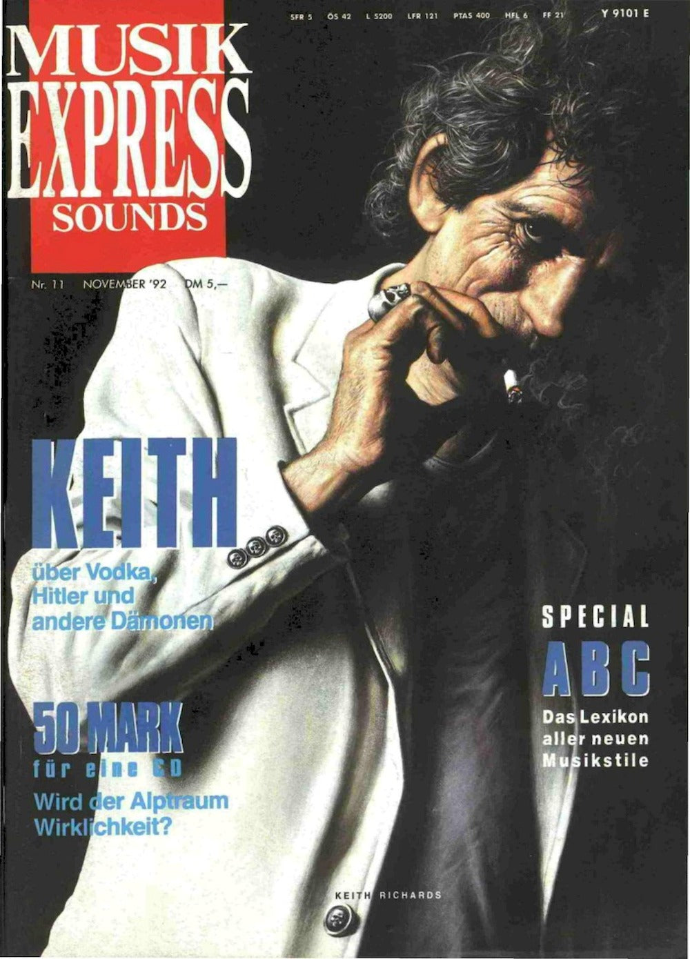Musikexpress Magazin Deutschland 1992-11 Keith Richards