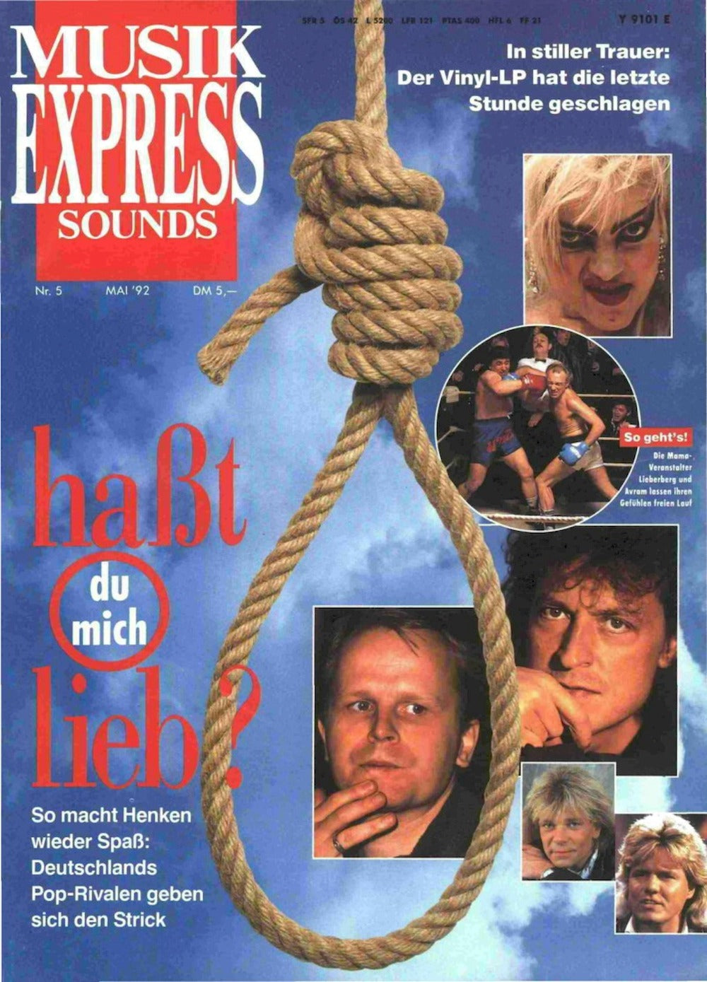 Musikexpress Magazin Deutschland 1992-05 Grönemeyer Hagen Niedecken Bohlen Reim