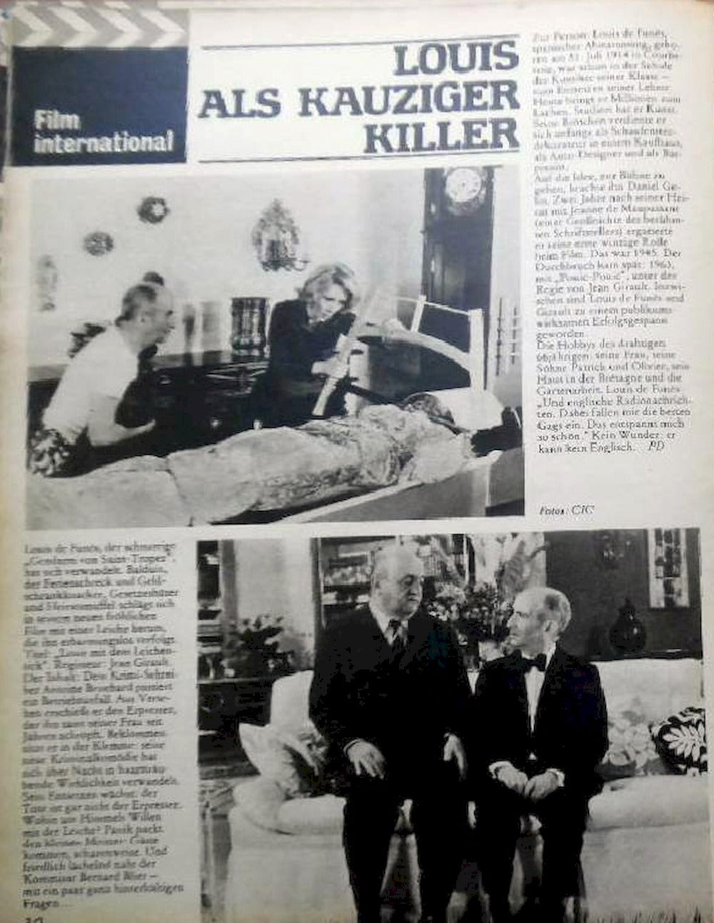 Filmspiegel Magazine Allemagne 1981-20 Ute Lubosch Angela Molina Louis de Funes