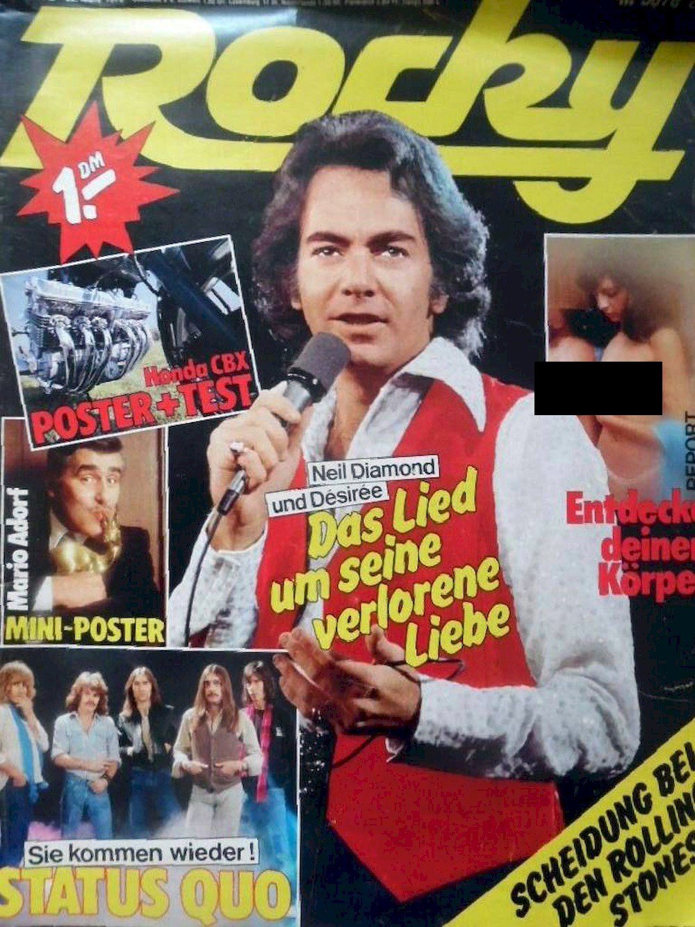 Rocky Magazine Germany 1978-13 – Neil Diamond Louis De Funès Status Quo – Original Print Issue
