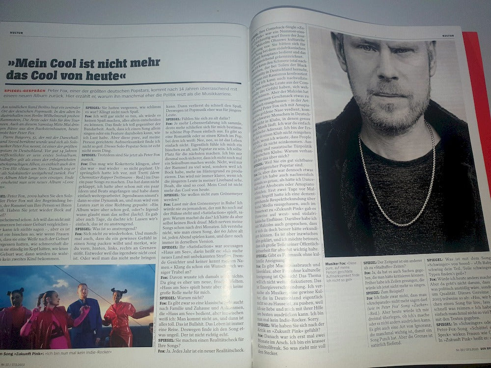 Der Spiegel Lehti Saksa 2023-22 Peter Fox Paul Simon