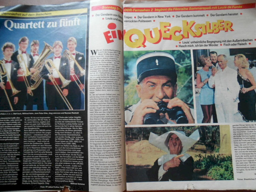 FF Dabei Magazine Germany 1988-27 – Petra Zieger Louis De Funes – Original Print Issue