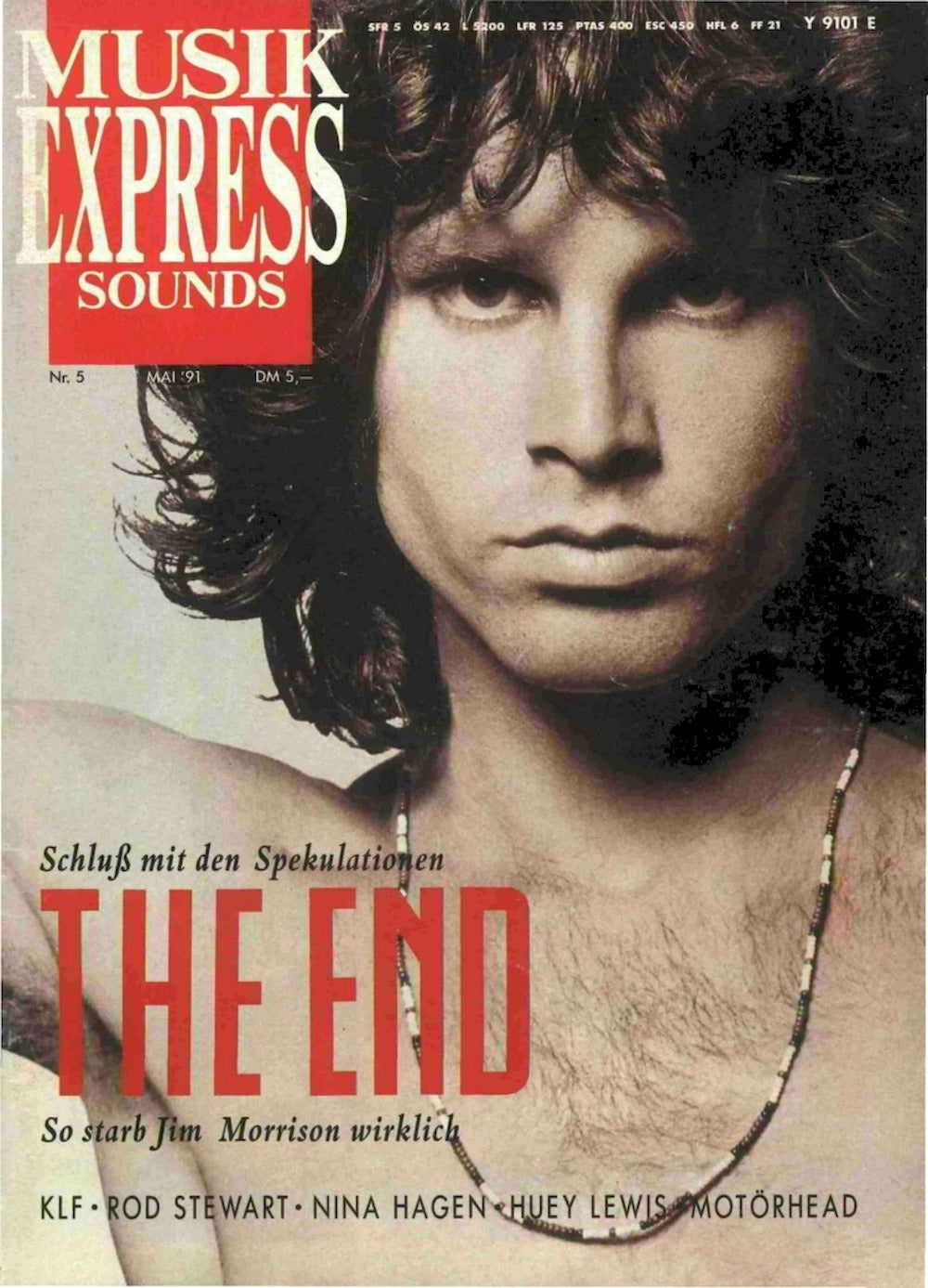 Musikexpress Magazin Deutschland 1991-05 Jim Morrison KLF Rod Stewart Nina Hagen