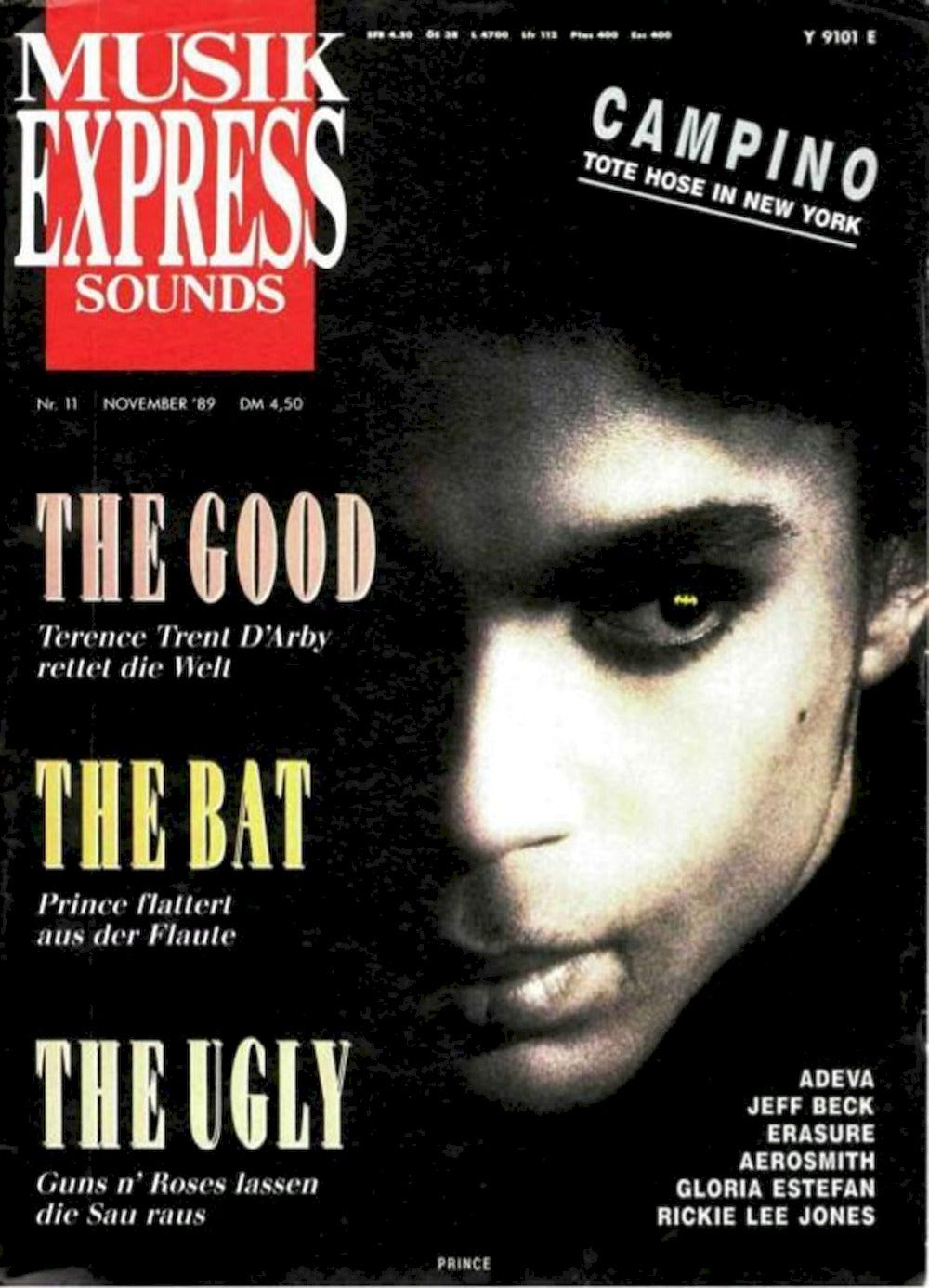 Musikexpress Magazin Deutschland 1989-11 Prince Guns N`Roses