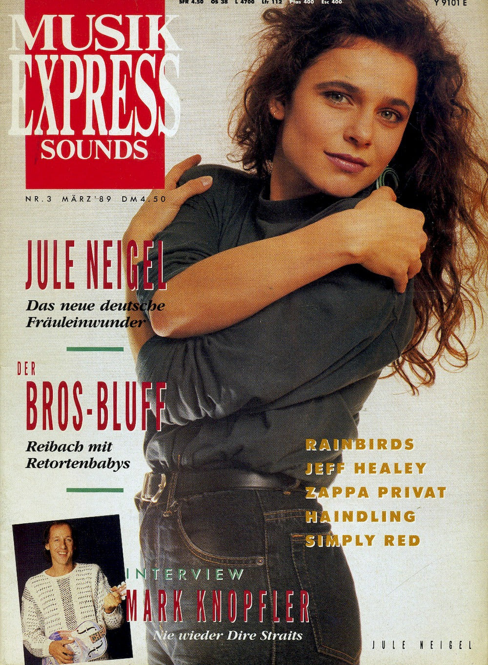 Musikexpress Magazin Deutschland 1989-03 Jule Neigel Mark Knopfler Jeff Healey Rainbirds
