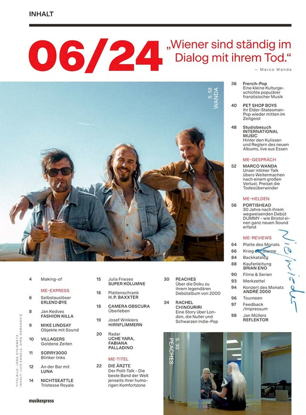 Musikexpress Magazin Deutschland 2024-06 Die Ärzte Pet Shop Boys Portishead H. P. Baxxter