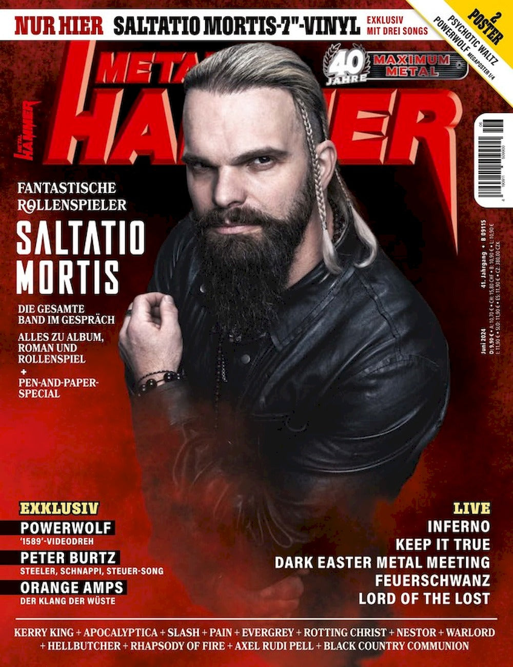 Metal Hammer Magazin Deutschland 2024-06 Saltatio Mortis Powerwolf Peter Burtz