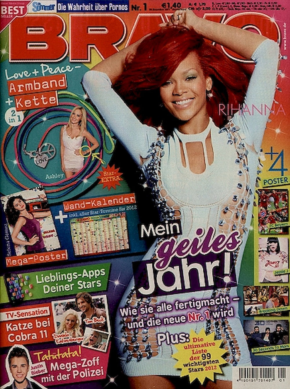Bravo Magazin Deutschland 2012-01 Rihanna Justin Bieber