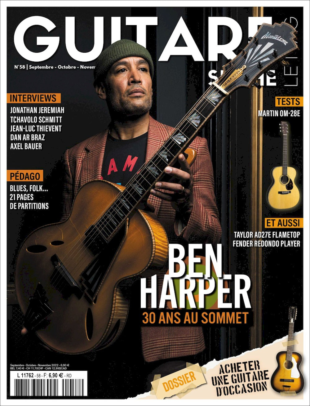 Guitare Seche Revista Francia 2022 #58 Ben Harper Jean Luc Thievent Tchavolo Schmitt Edición original