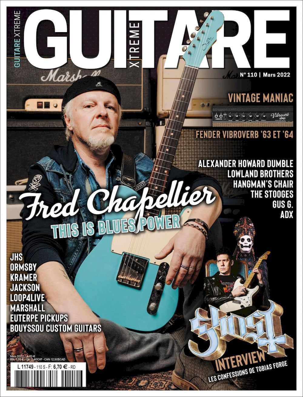 Guitare Xtreme Magazine France 2022 #110 Fred Chapellier Tobias Forge Édition originale