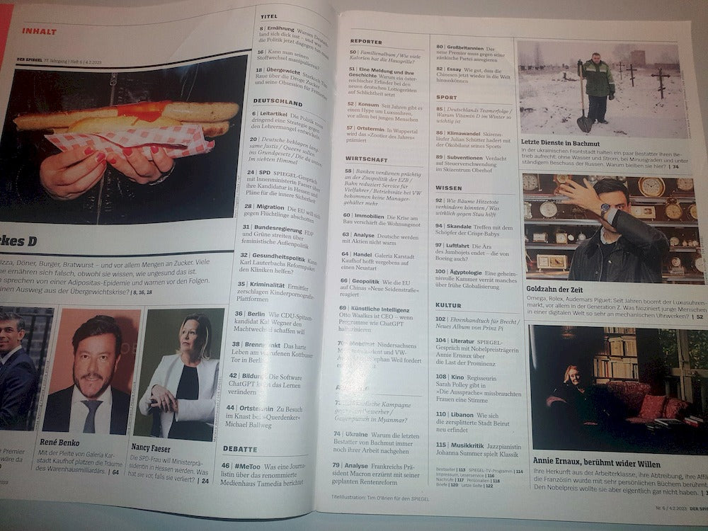 Der Spiegel Magasin Tyskland 2023-06 Annie Ernaux Johanna Summer