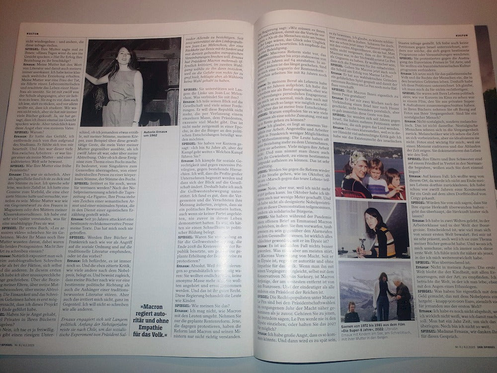 Der Spiegel Magasin Tyskland 2023-06 Annie Ernaux Johanna Summer