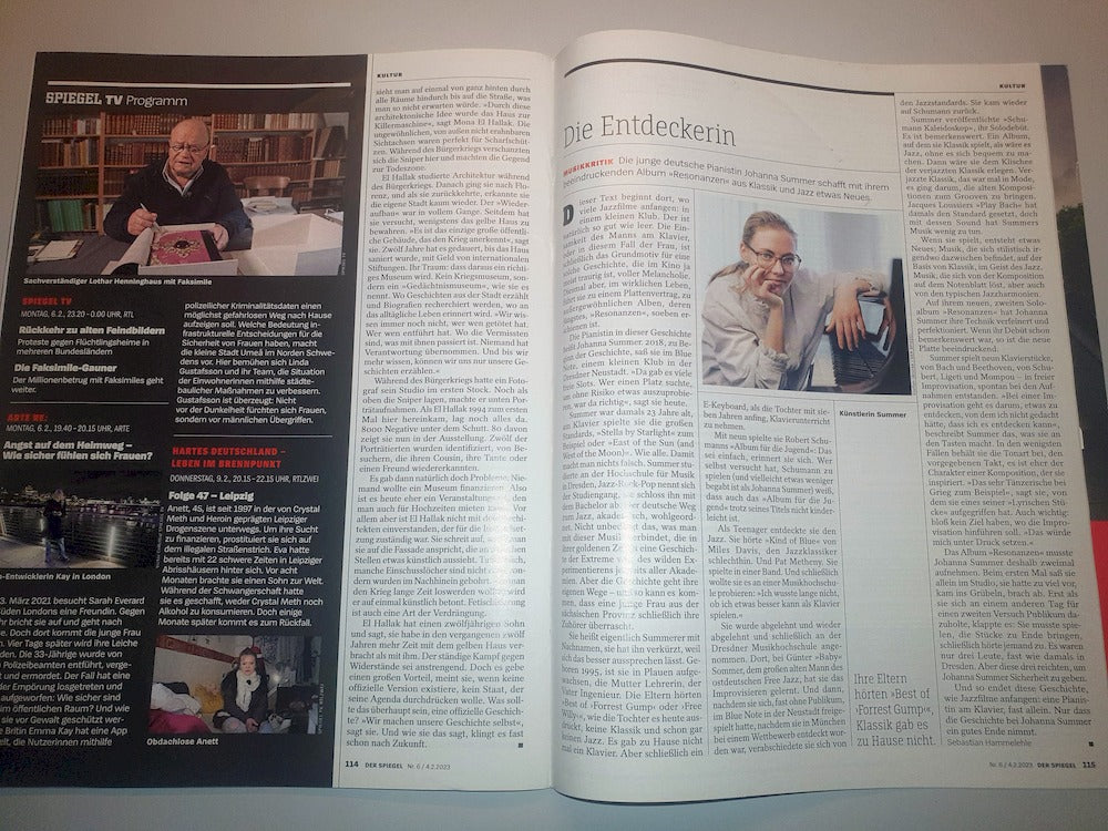 Der Spiegel Magasin Tyskland 2023-06 Annie Ernaux Johanna Summer