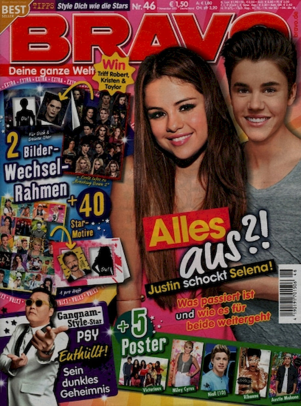 Bravo Magazin Deutschland 2012-46 Justin Bieber Selena Gomez