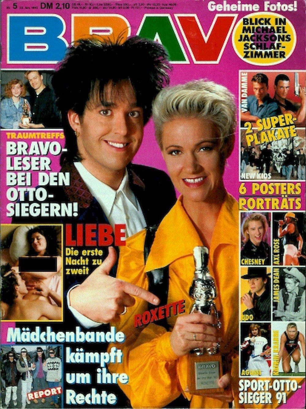 Bravo Magazin Deutschland 1992-05 Roxette