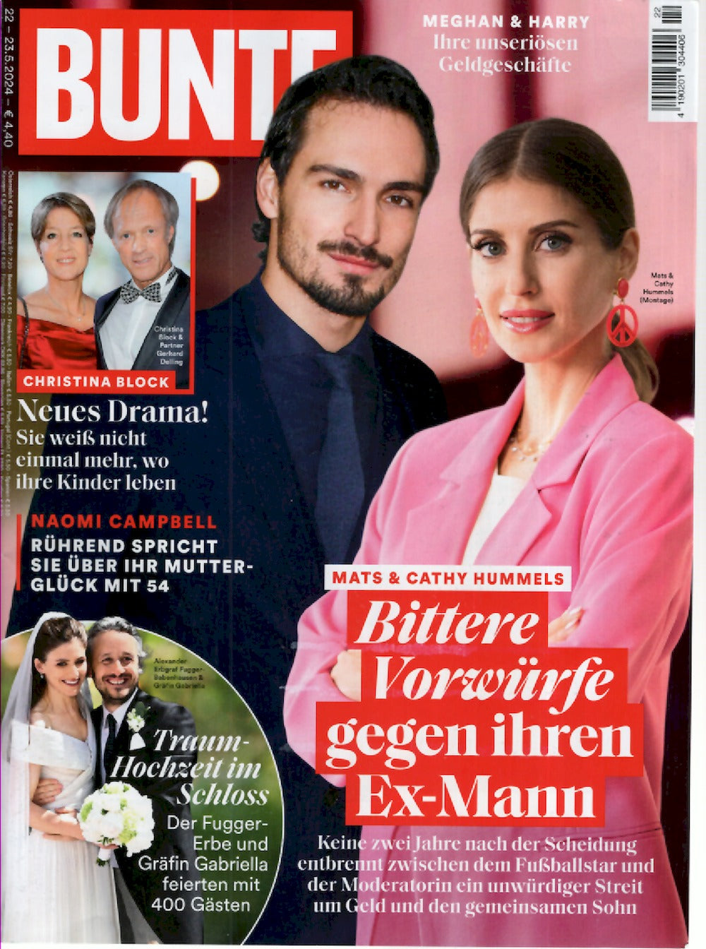 Bunte Magazin Deutschland 2024-22 Mats Hummels Cathy Hummels Naomi Campbell