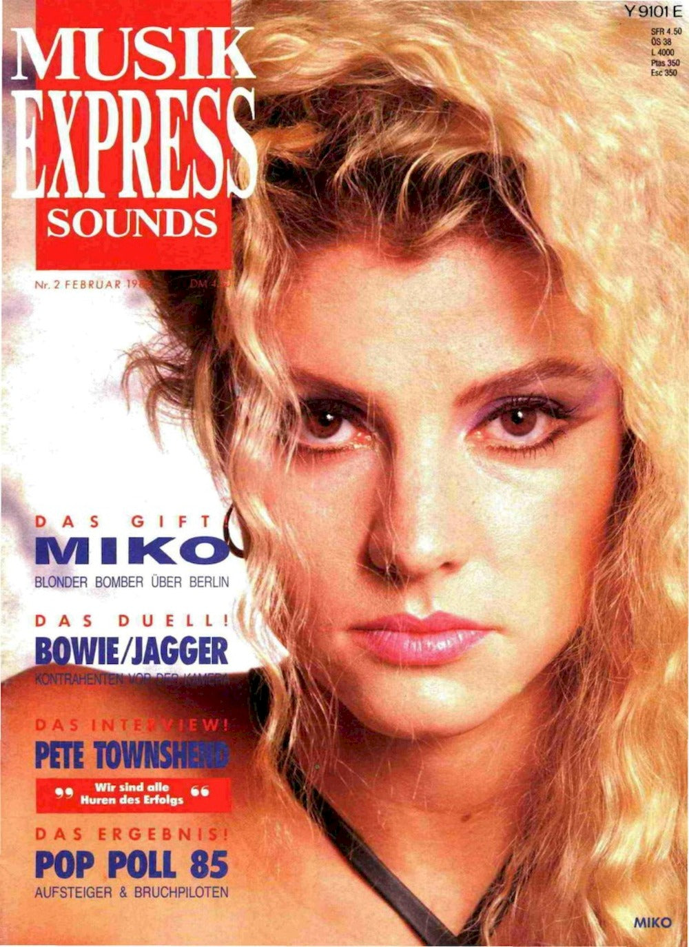 Musikexpress Magazin Deutschland 1986-02 Miko David Bowie Mick Jagger Pete Townshend