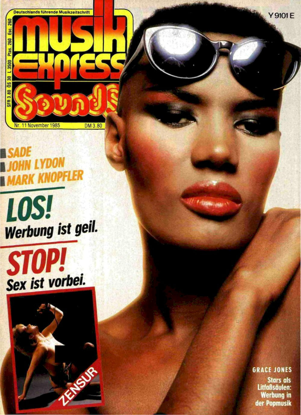 Musikexpress Magazine Allemagne 1985-11 – Grace Jones Sade John Lydon Mark Knopfler – Édition originale