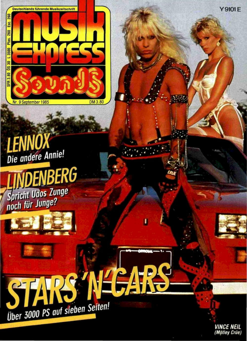 Musikexpress Sounds Magazin Deutschland 1985-09 Vince Neil Annie Lennox Udo Lindenberg Bea Fiedler Corley