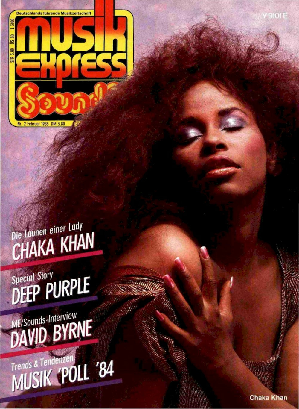 Musikexpress Magazin Deutschland 1985-02 Chaka Khan Deep Purple David Byrne