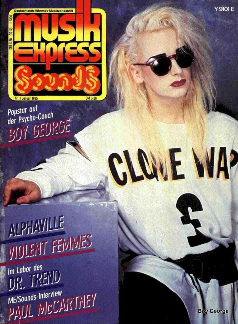 Musikexpress Sounds Magazin Deutschland 1985-01 Boy George Alphaville Paul McCartney