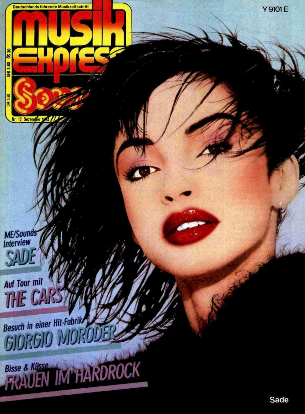 Musikexpress Sounds Tijdschrift Duitsland 1984-12 Sade The Cars Giorgio Moroder Sting Big Country S. Nicks