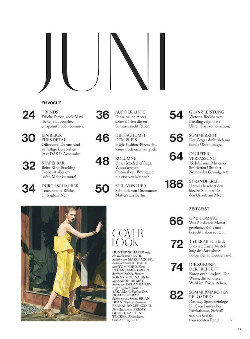 Vogue Lehti Saksa 2024-06 Hunter Schafer