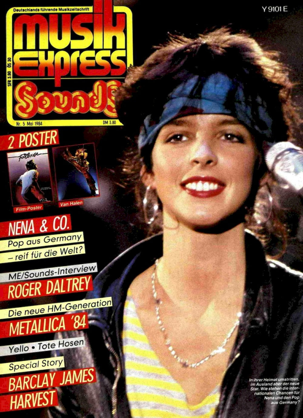 Musikexpress Sounds Magazin Deutschland 1984-05 Nena Roger Daltrey Metallica Tote Hosen Barclay James Harvest