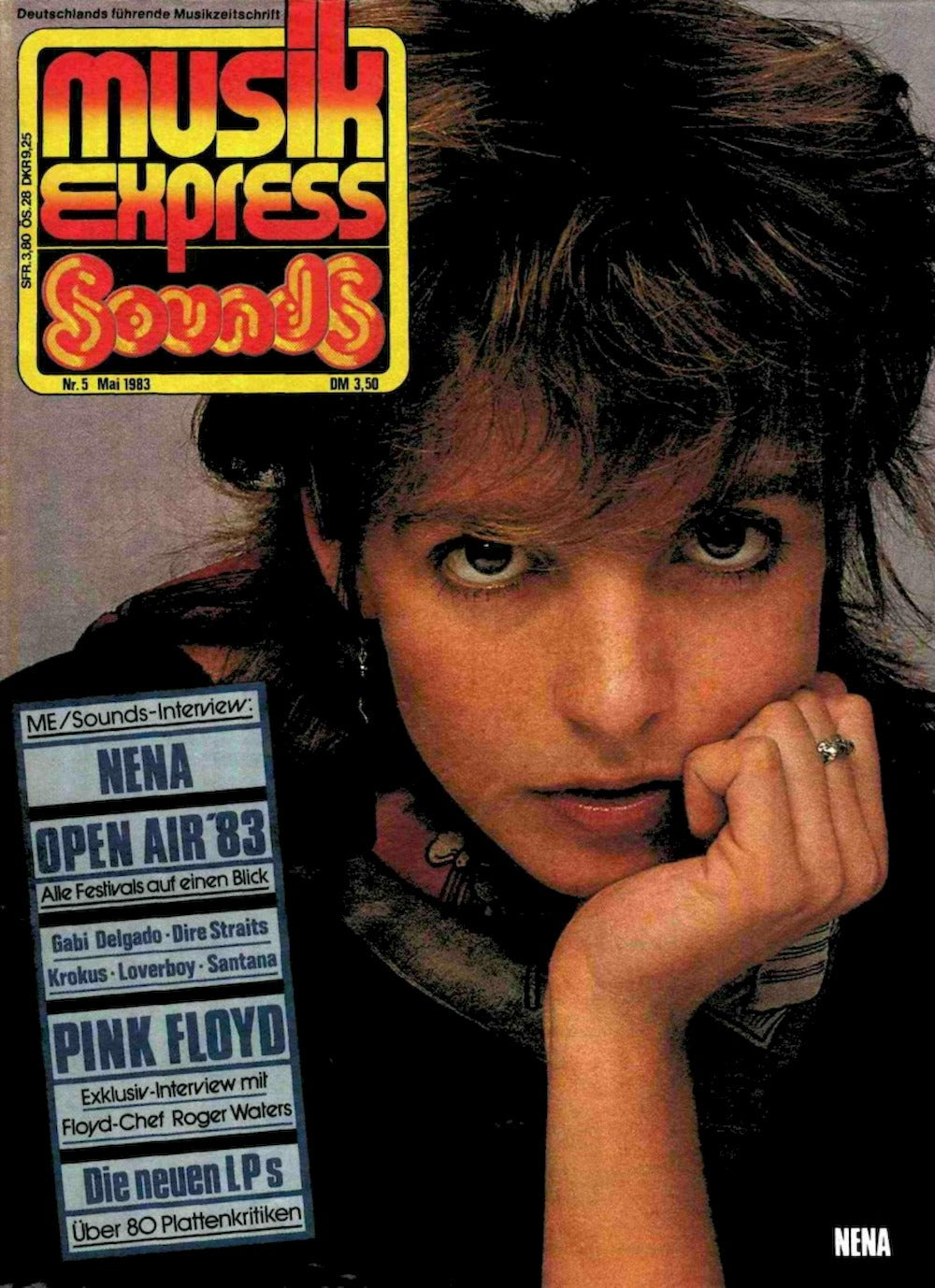 Musikexpress Sounds Magazin Deutschland 1983-05 Nena Pink Floyd Roger Waters Gabi Delgado