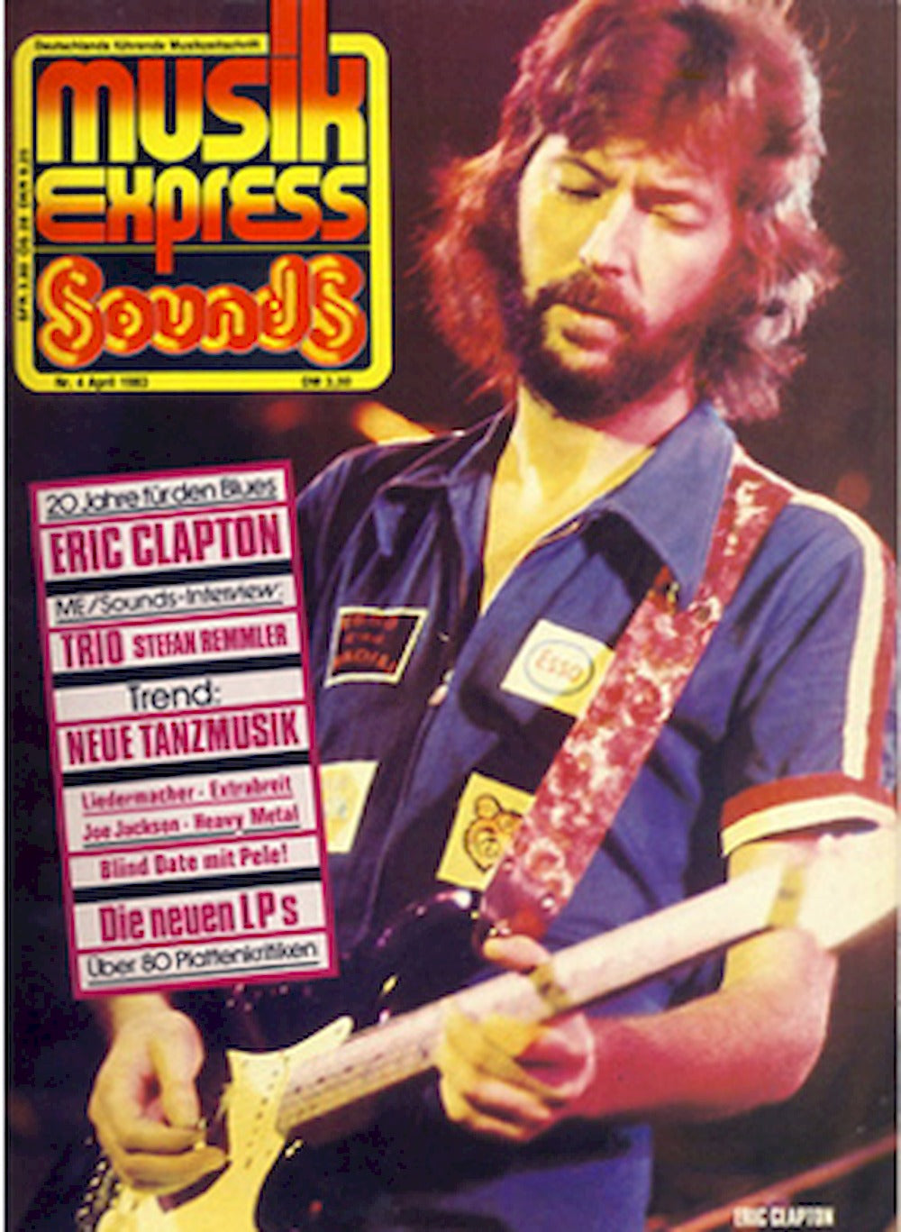 Musikexpress Sounds Magazin Deutschland 1983-04 Eric Clapton Remmler Extrabreit Joe Jackson Bananarama