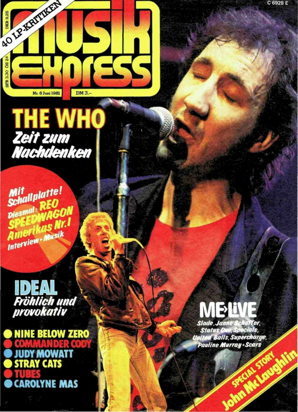 Musikexpress Magazin Deutschland 1981-06 Who Stray Cats Red Speedwagon Judy Mowatt