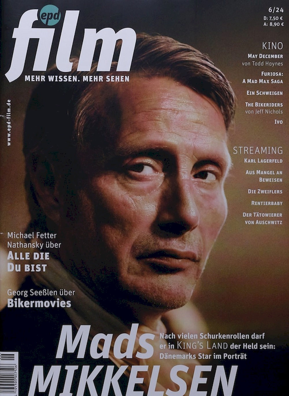 EPD Film Magazin Deutschland 2024-06 Mads Mikkelsen Bikermovies