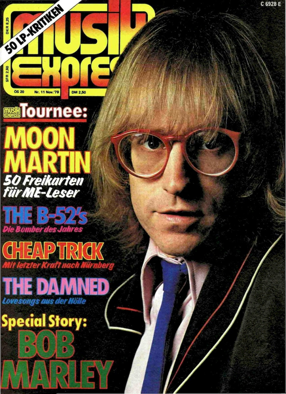 Musikexpress Magazin Deutschland 1979-11 Moon Martin Bob Marley B52s Cheap Trick The Damned