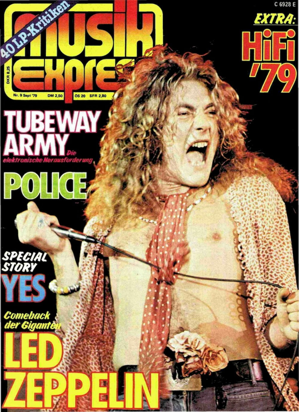 Musikexpress Magazin Deutschland 1979-09 Led Zeppelin Police Yes Tubeway Army Robert Fripp