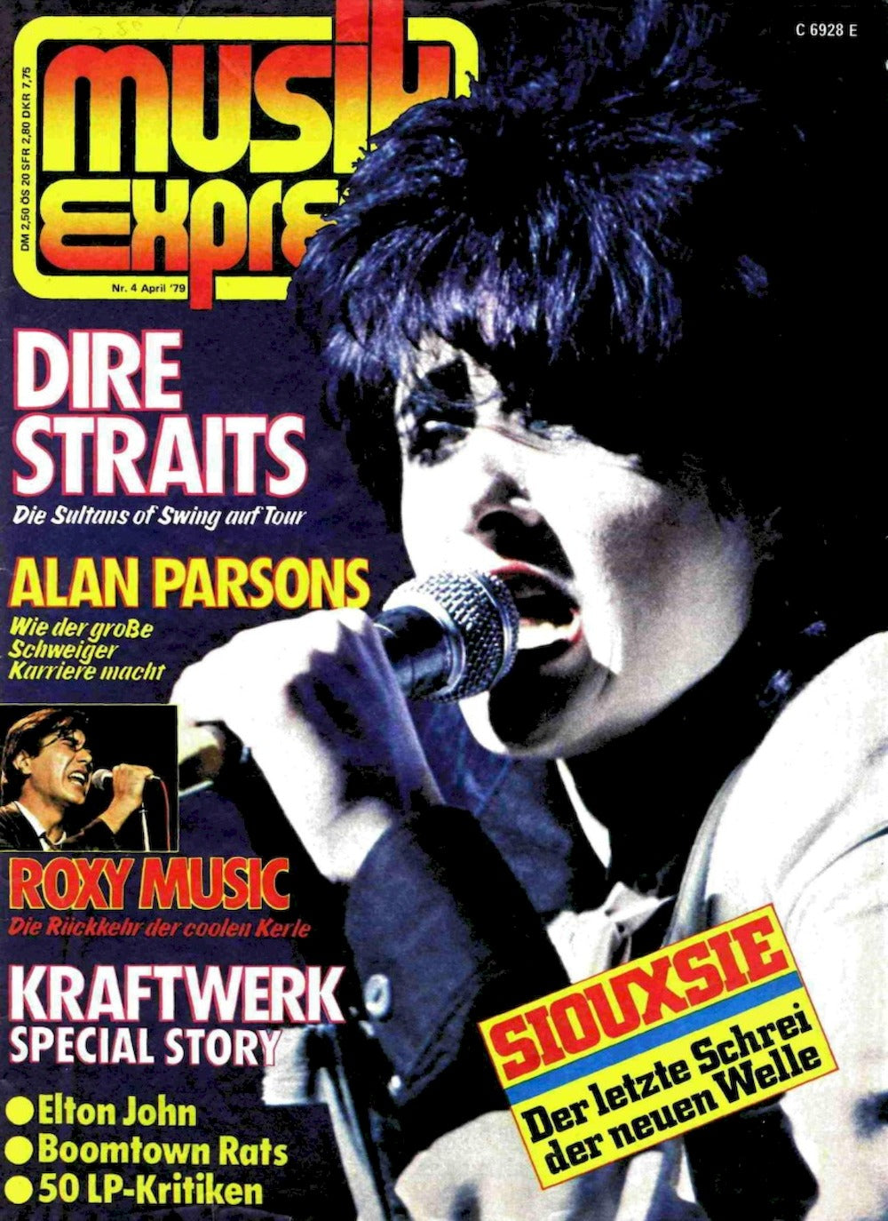 Musikexpress Magazin Deutschland 1979-04 Siouxsie And The Banshees Dire Straits Roxy Music Kraftwerk Alan Parsons