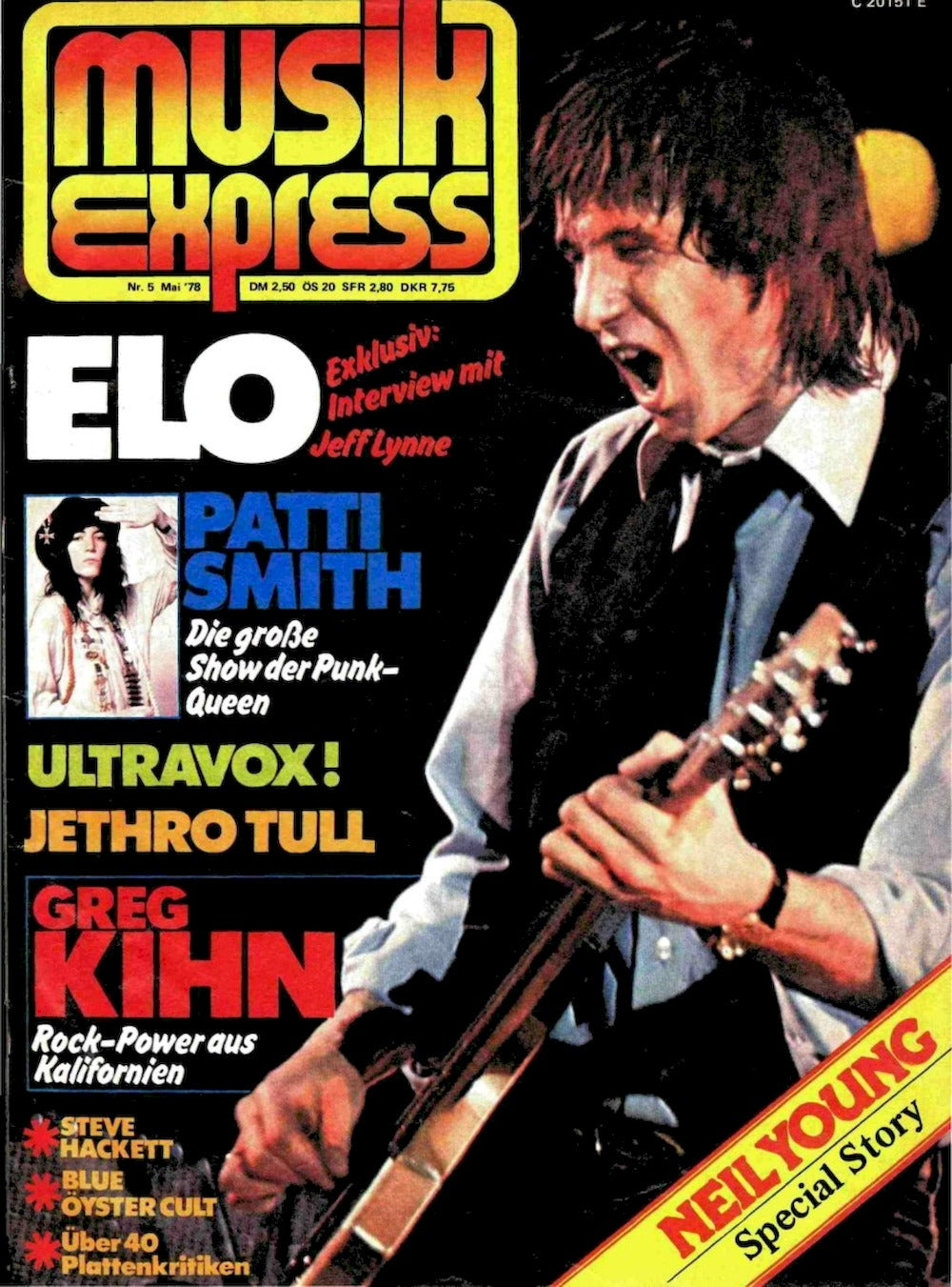 Musikexpress Magazin Deutschland 1978-05 Greg Khin Patti Smith ELO Neil Young Ultravox
