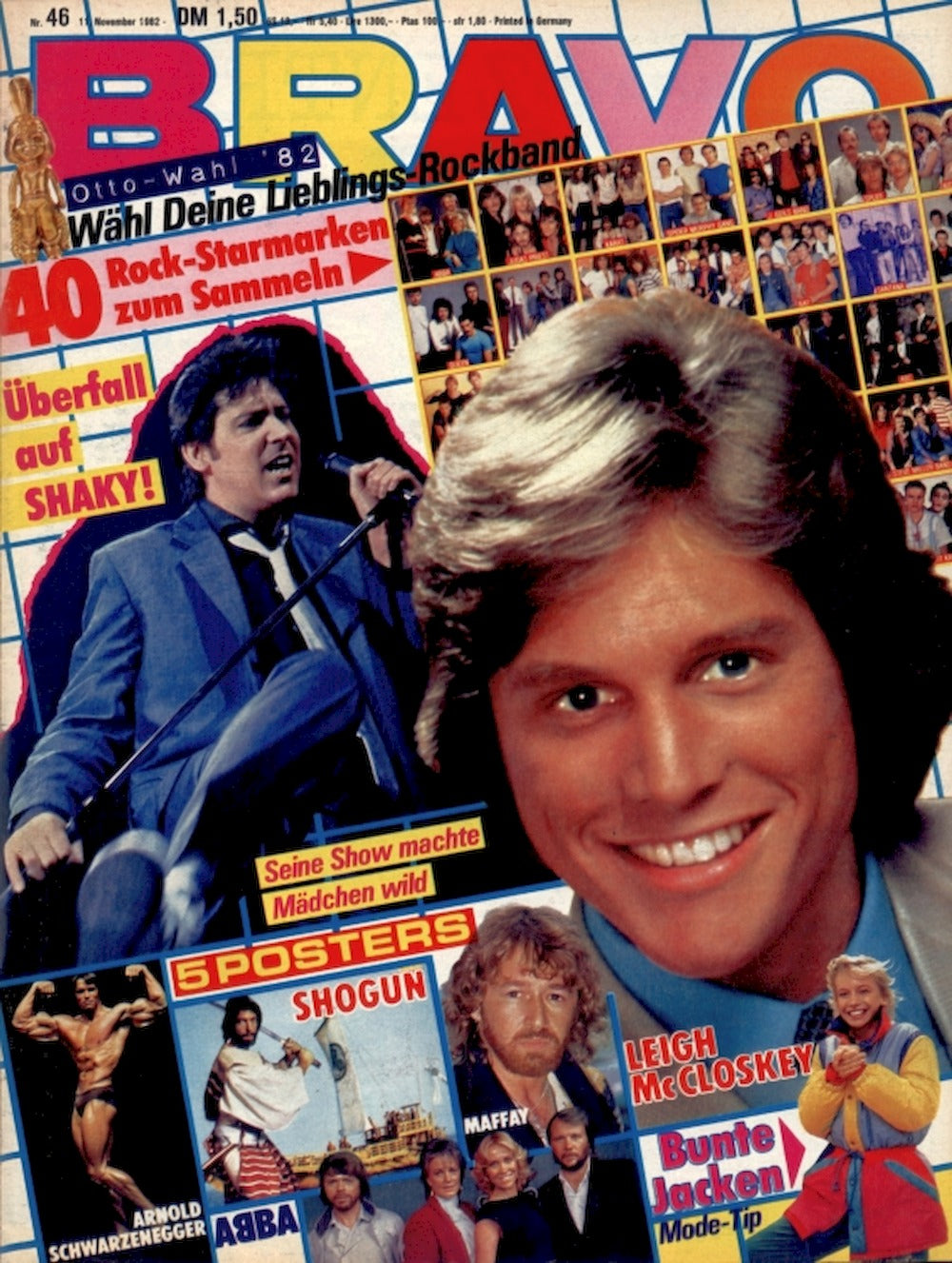 Bravo Magazin Deutschland 1982-46 Leigh McGloskey Shogun ABBA Maffay Shaky