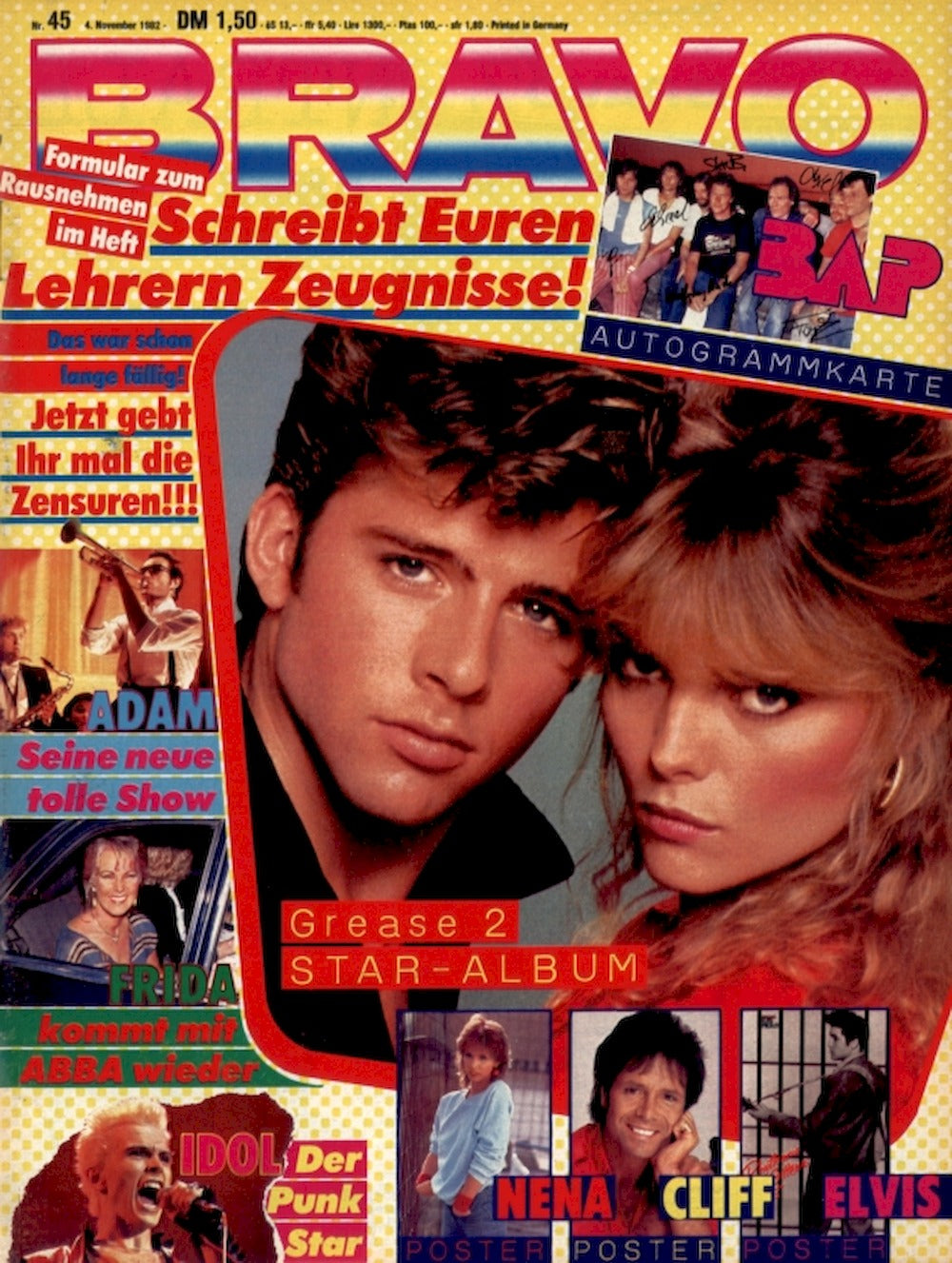 Bravo Magazin Deutschland 1982-45 Maxwell Caulfield Michelle Pfeiffer Mike Oldfield Adam Smith