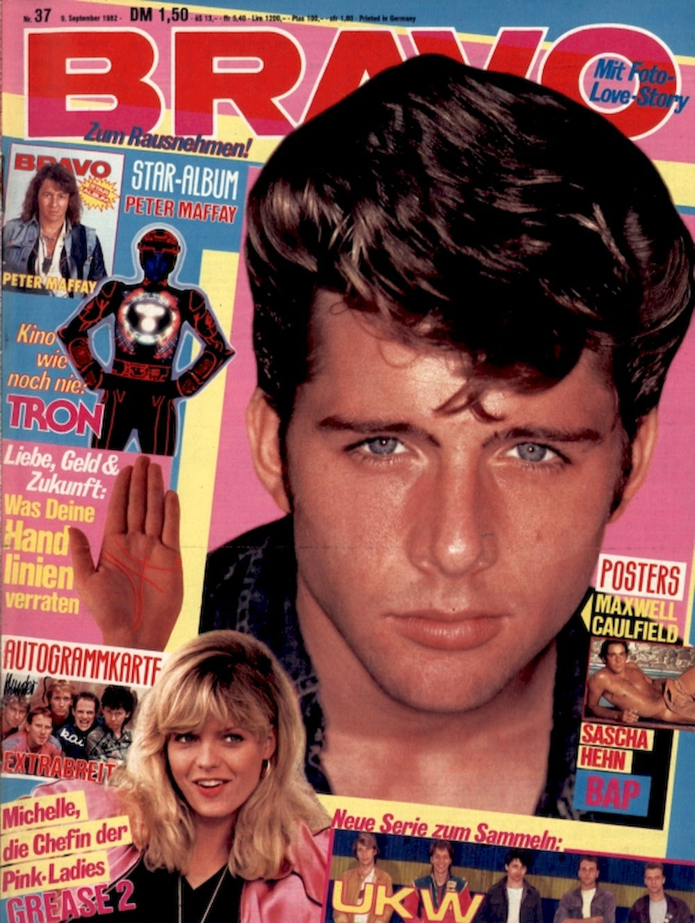 Bravo Magazin Deutschland 1982-37 Maxwell Caulfield Michelle Pfeiffer Sascha Hehn