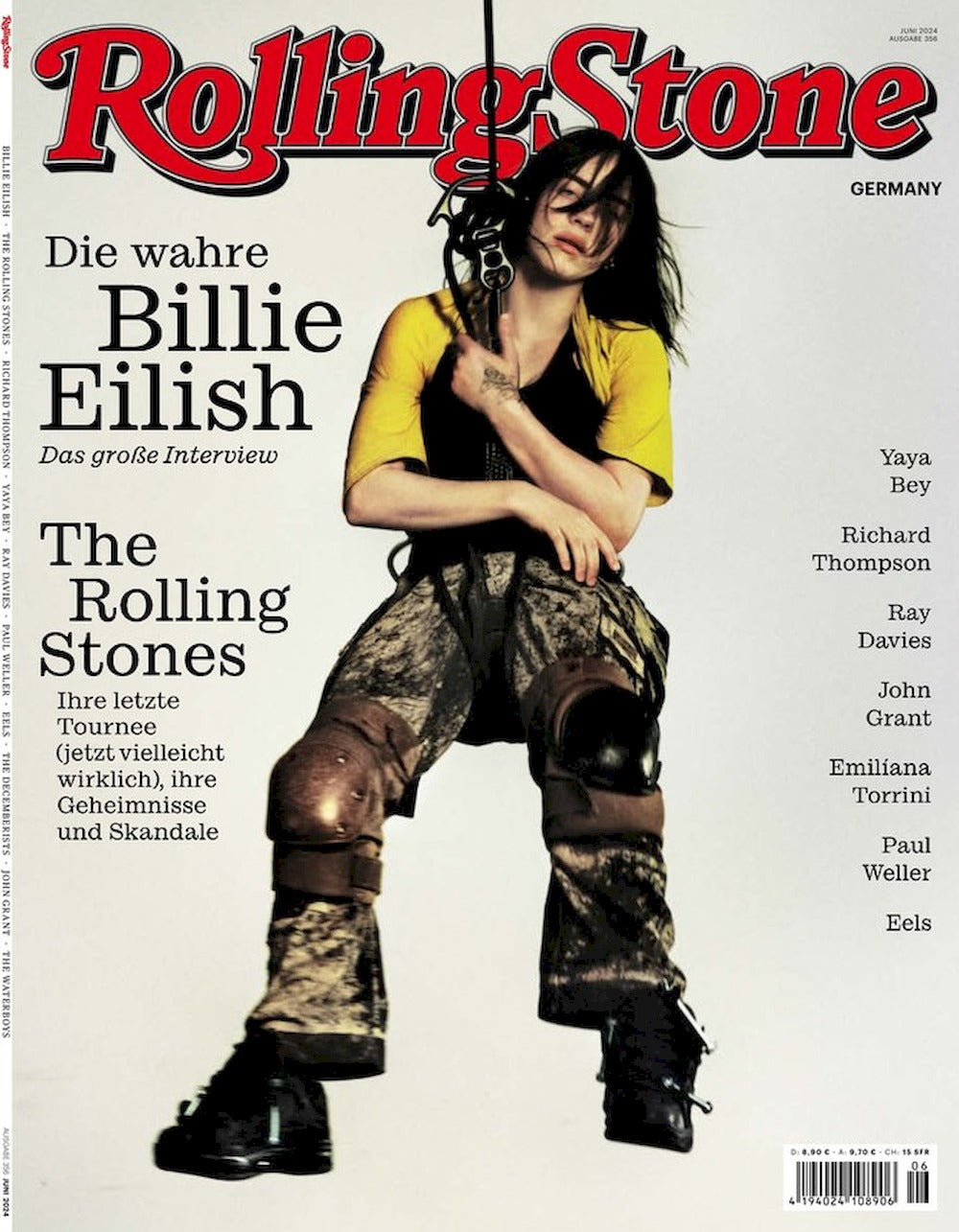 Rolling Stone Lehti Saksa 2024-06 #356 Billie Eilish Yaya Bey Paul Weller Ray Davies