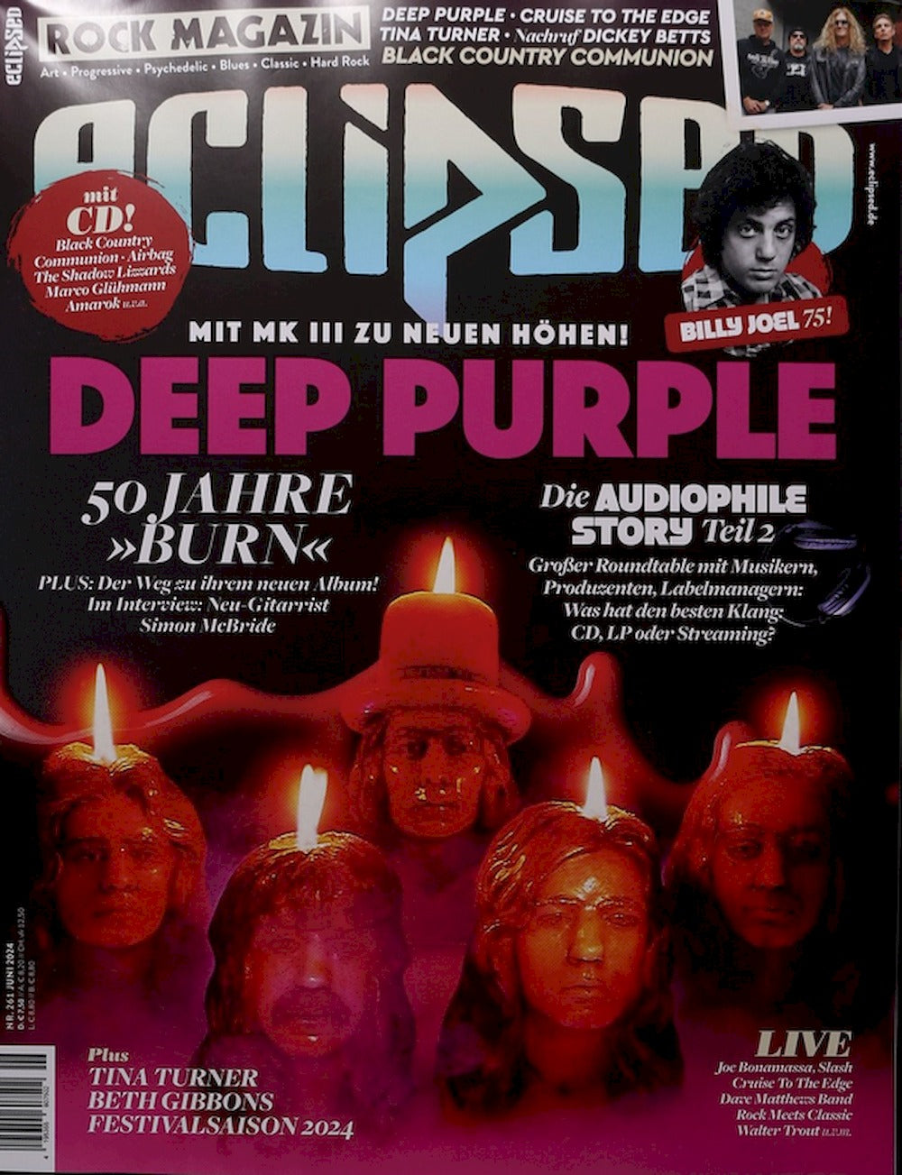 Eclipsed Revista Alemanha 2024 #261 Deep Purple Billy Joel Tina Turner Beth Gibbons