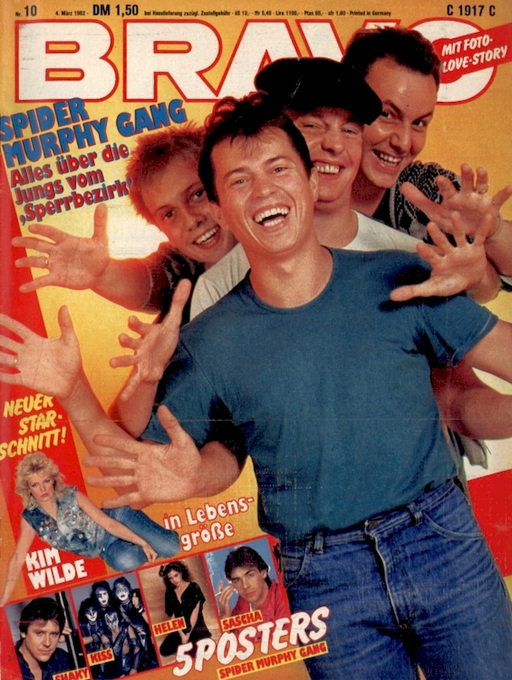 Bravo Magazin Deutschland 1982-10 Spider Murphy Gang Adam Ant Paul McCartney Kiss