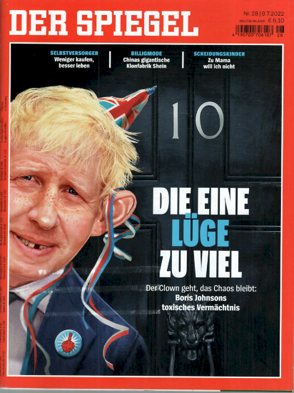 Der Spiegel Magazin Deutschland 2022-28 Boris Johnson Clown