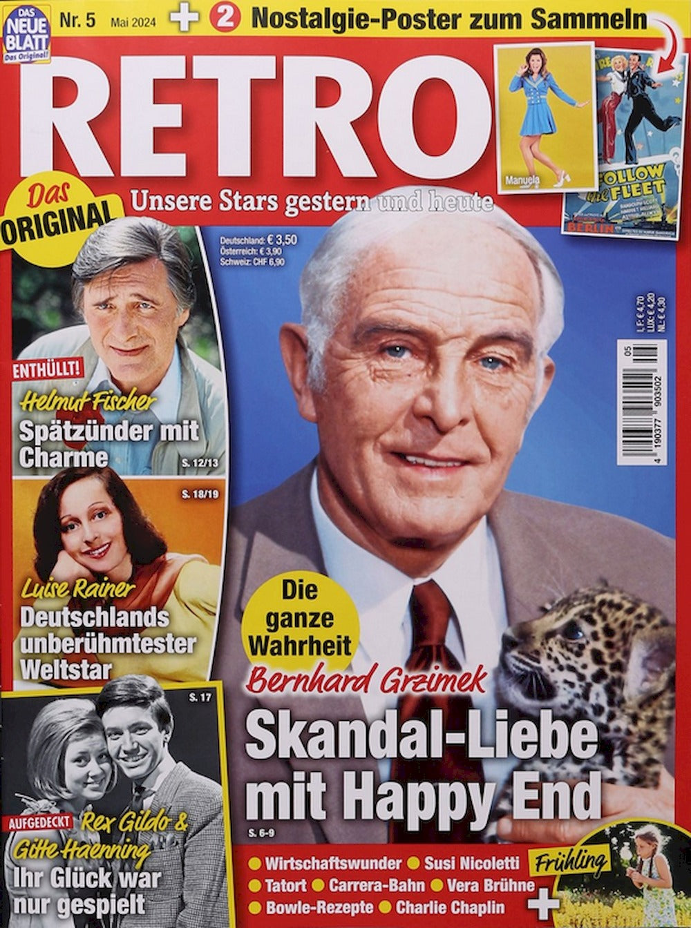 Retro Magazine Allemagne 2024-05 Luise Rainer Fred Astaire Ginger Rogers Grzimek Édition originale