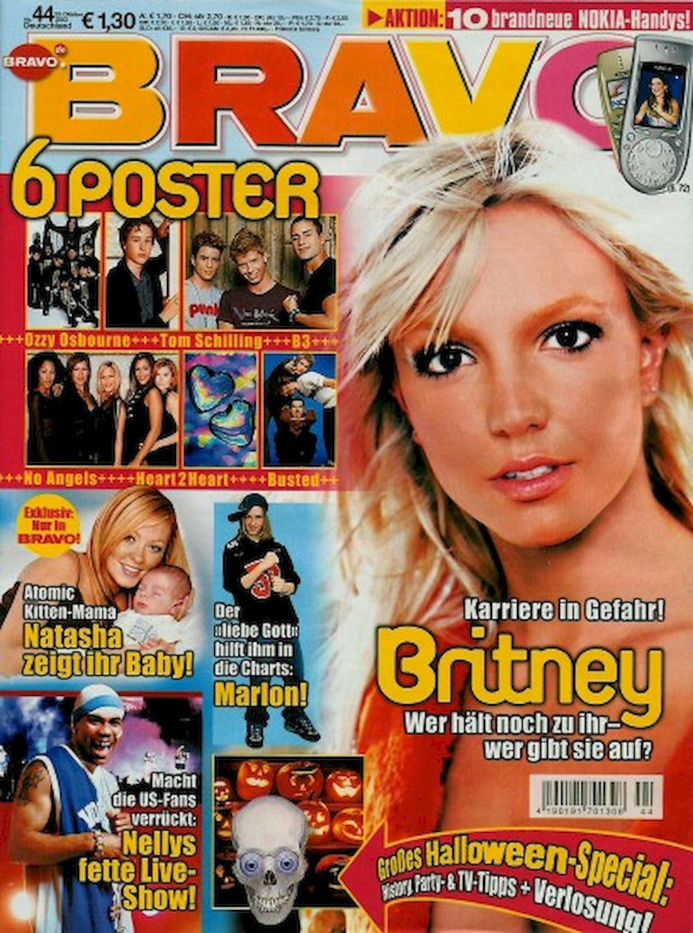 Bravo Magazin Deutschland 2002-44 Britney Spears Christina Aguilera Atomic Kitten No Angels