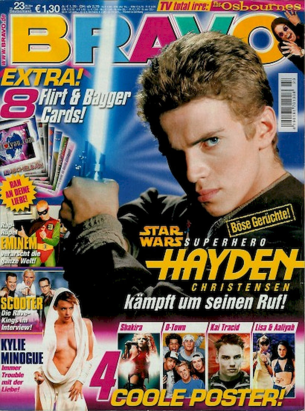 Bravo Magazin Deutschland 2002-23 Hayden Christensen Britney Spears Jeanette Biedermann