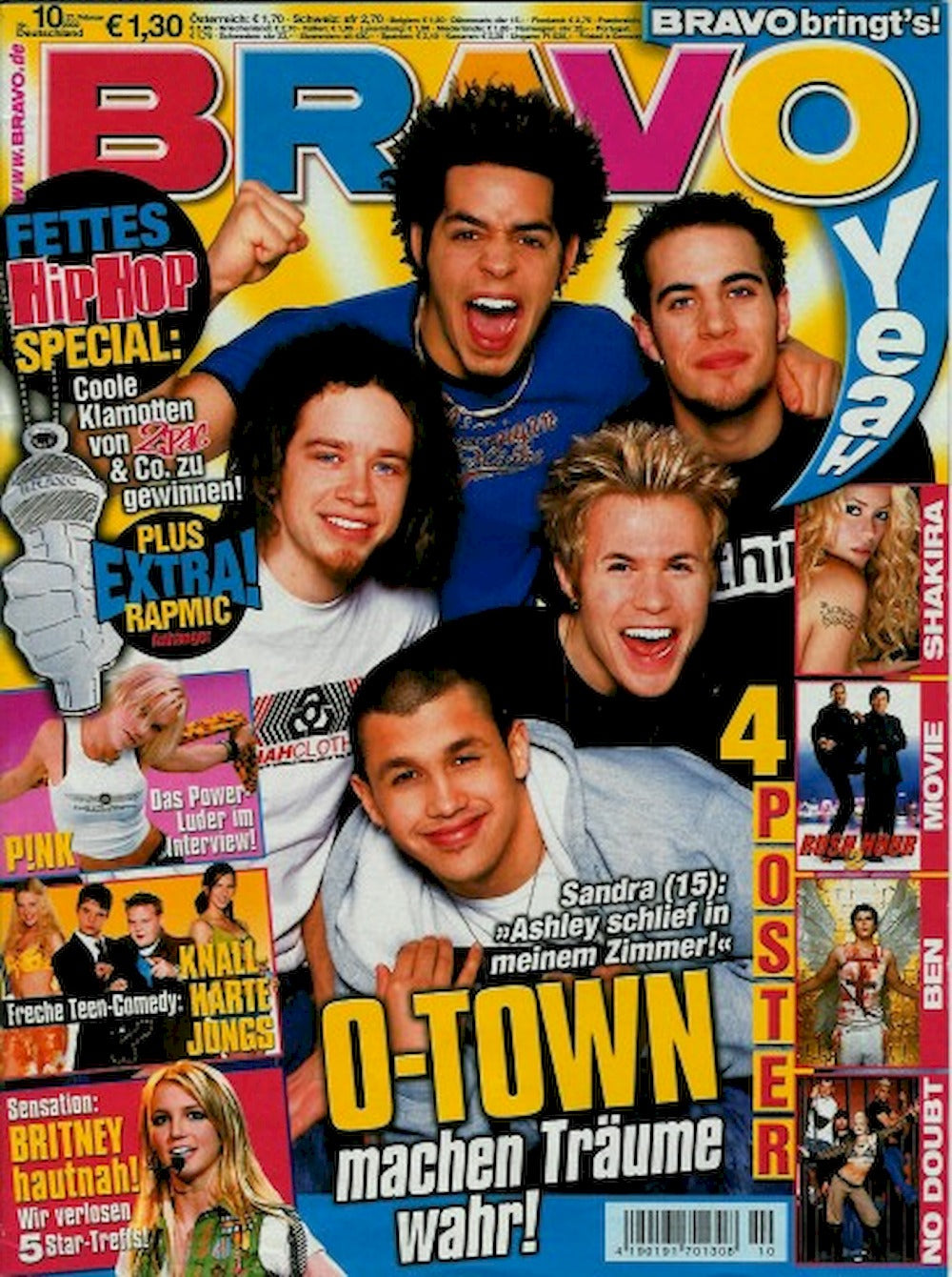 Bravo Magazin Deutschland 2002-10 O-Town Britney Spears That's Me Ben Rush Hour 2 Pink Usher