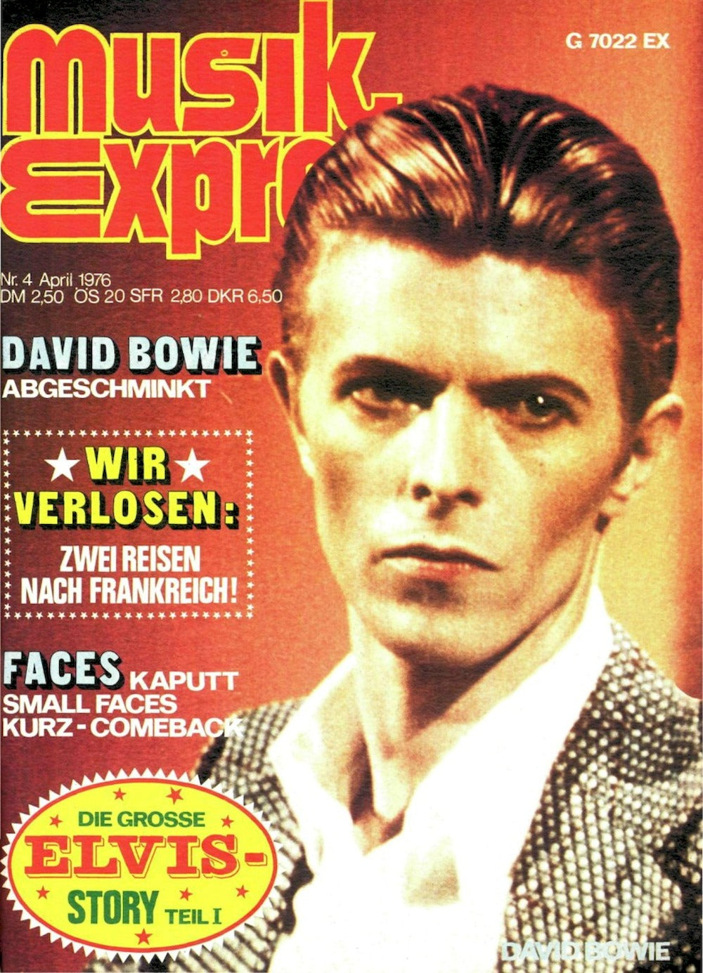 Musikexpress Magazin Deutschland 1976-04 David Bowie Brian Ferry Elvis Udo Lindenberg