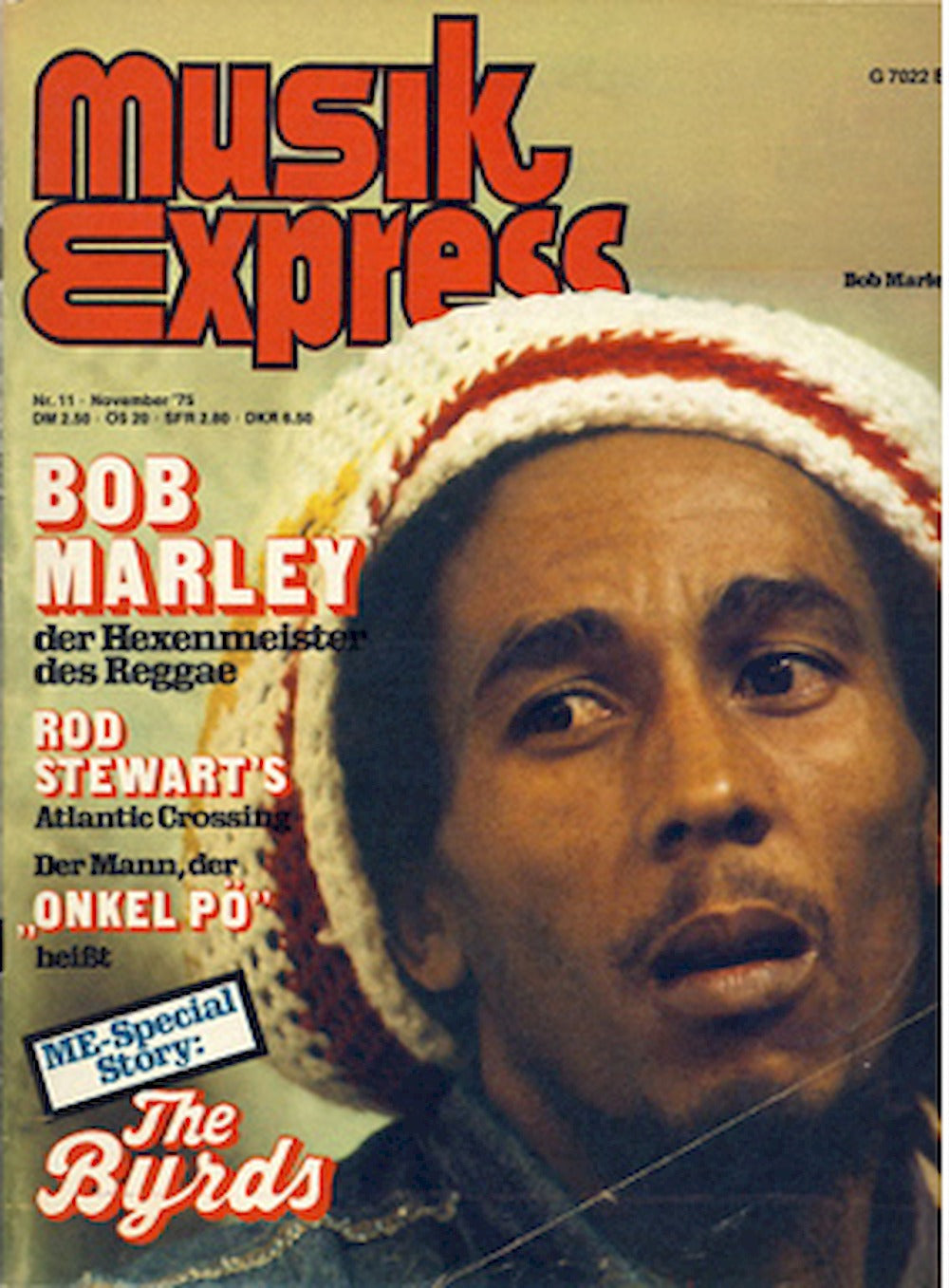 Musikexpress Tijdschrift Duitsland 1975-11 – Bob Marley Rod Stewart The Byrds Onkel Pö – Originele uitgave
