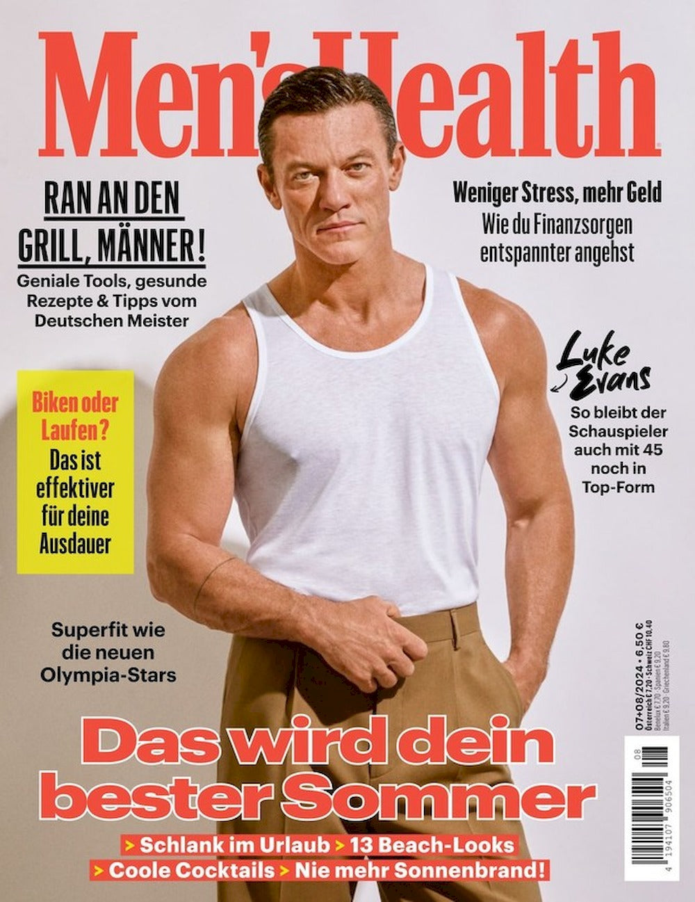Mens Health Magazin Deutschland 2024-07+08 Luke Evans